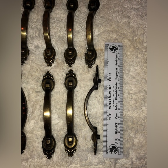 Vintage Amerock cabinet / drawer handle pulls 31 brass 735-1 Patno Amerock - Picture 15 of 15